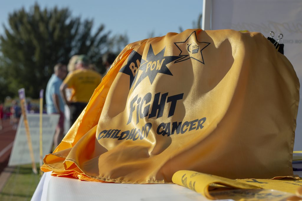 Table Cloth at Gold Together/Relay For Life event