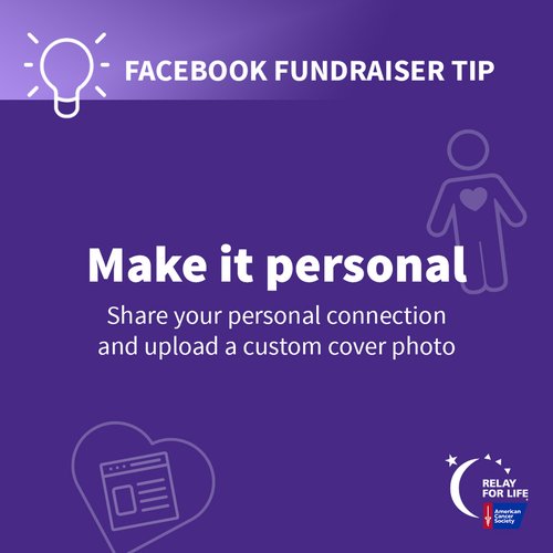 Graphic with Facebook fundraiser tip