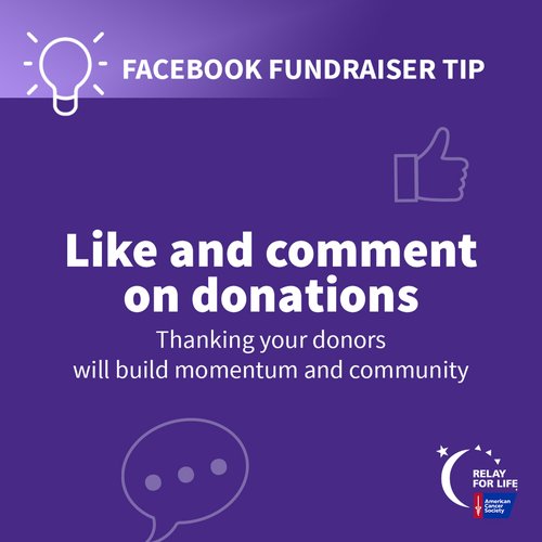 Graphic of Facebook fundraiser tip 2