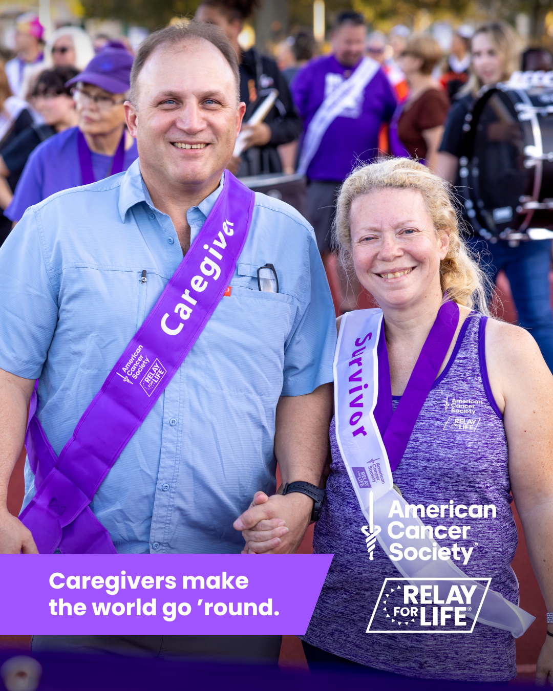 Help us celebrate the caregivers who offer

their support every single day. Sign up at
RelayForLife.org/EVENTNAME to help end cancer as

we know it, for everyone. #RelayForLifeEVENTNAME