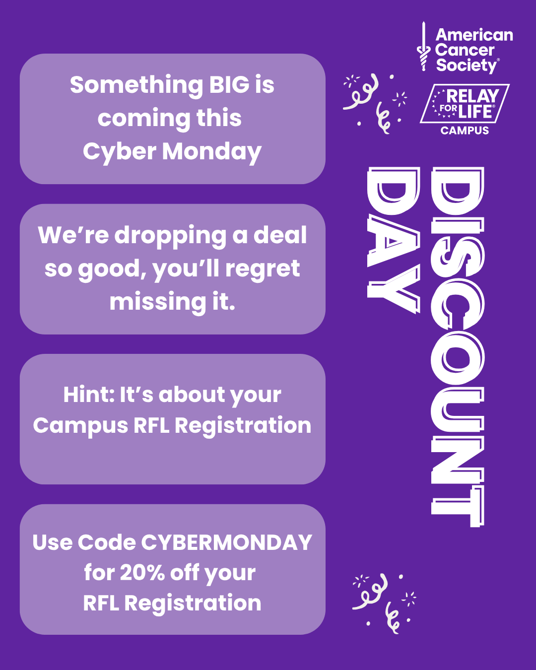 Campus RFL - Cyber Monday Discount Day Coming Soon